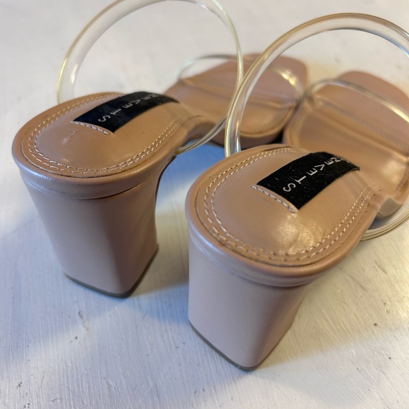 Nude heels with clear straps - Picture 3 of 3